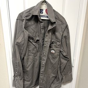 Rasco FR button snaps shirt size L